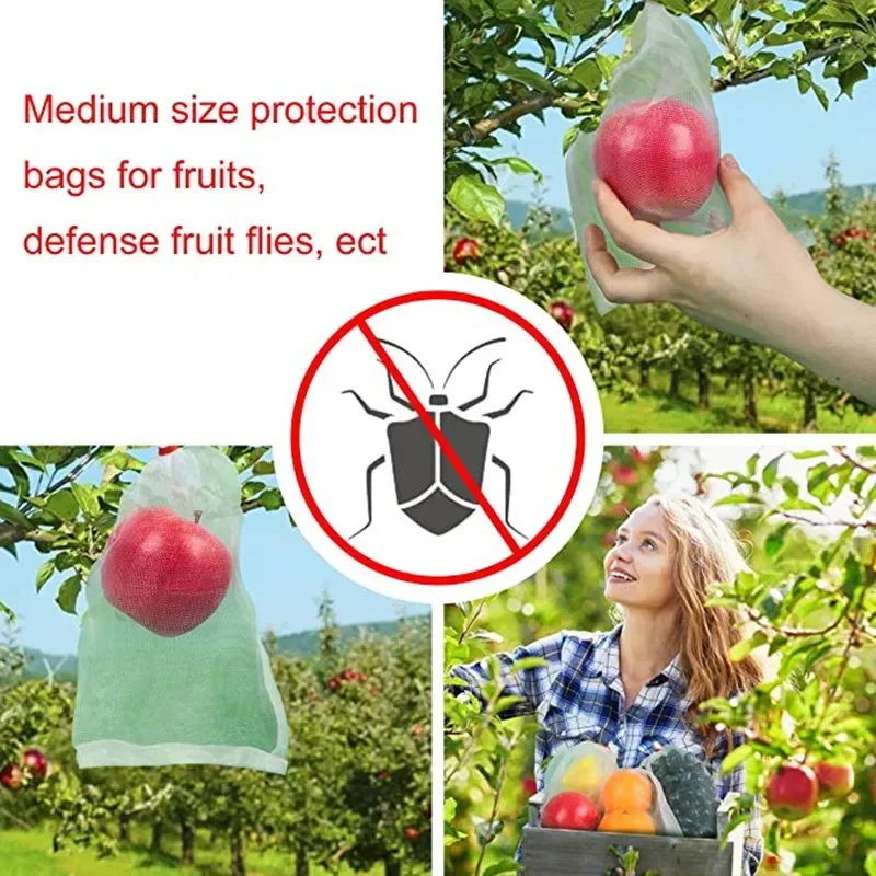 Grow Bag Strawberry Sleeves 50/100pcs Mesh Seeds Vegetabls 30X20cm Grape Bags Protective Organza Breathable Protection