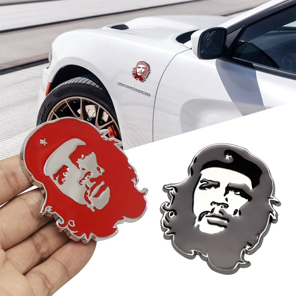 1pc 3D Metal che guevara Badge Sticker Emblem Decal Decoration For Argentina For Citroen C1 C3 C4 Grand Picasso C4L C5 C6 VTS