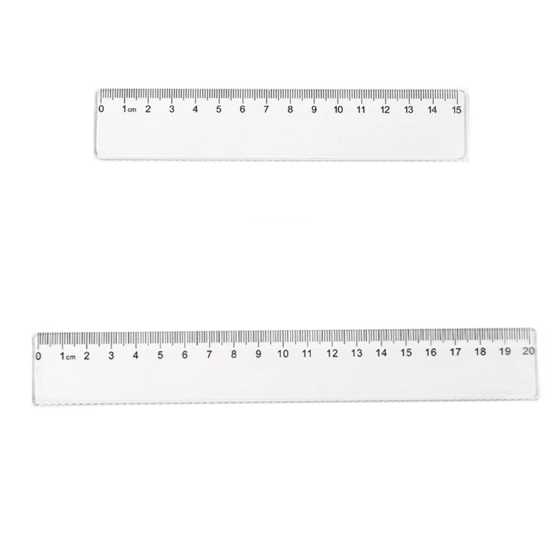 

5 Pcs 15cm 20cm Plastic Ruler Straight Ruler Primary School Ruler Set Clear Ruler School Office Supplies for Students D2RC
