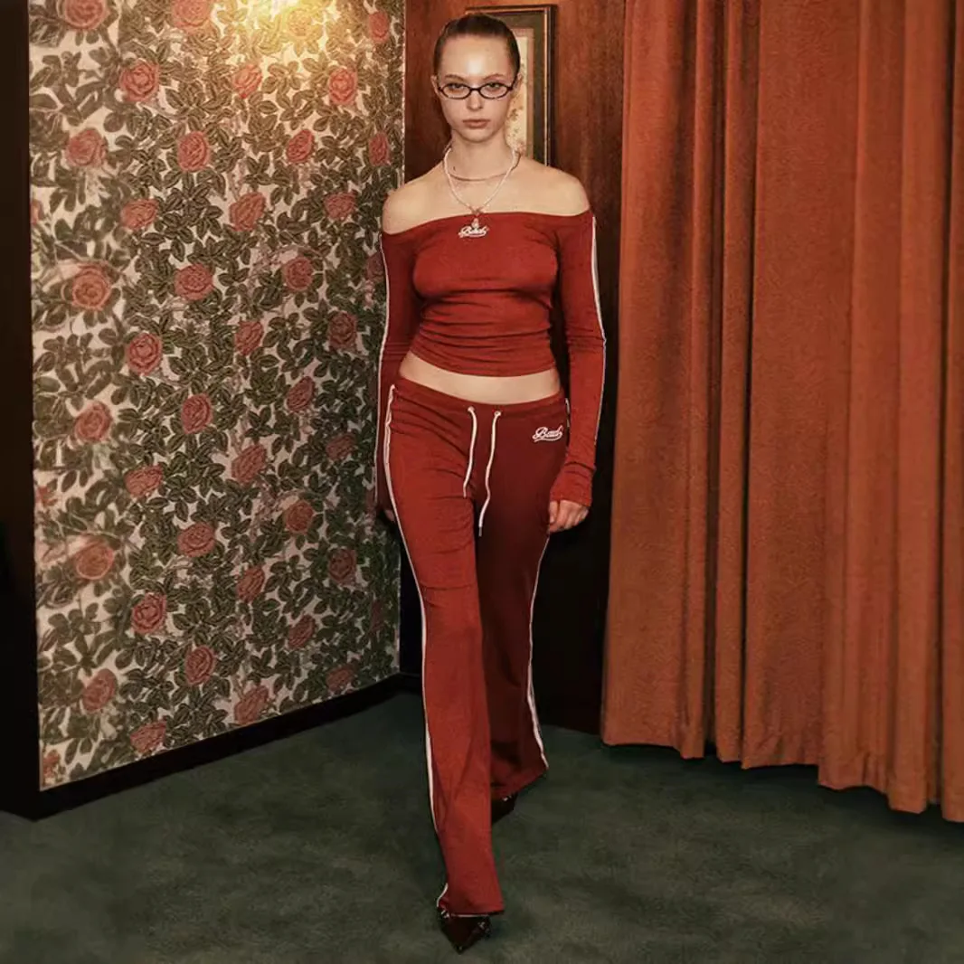 Badblood 2025 Korea 1:1 Spice Girls Casual Women's Sweatpants Flared Pants Slim Pants Tide Sweatpants