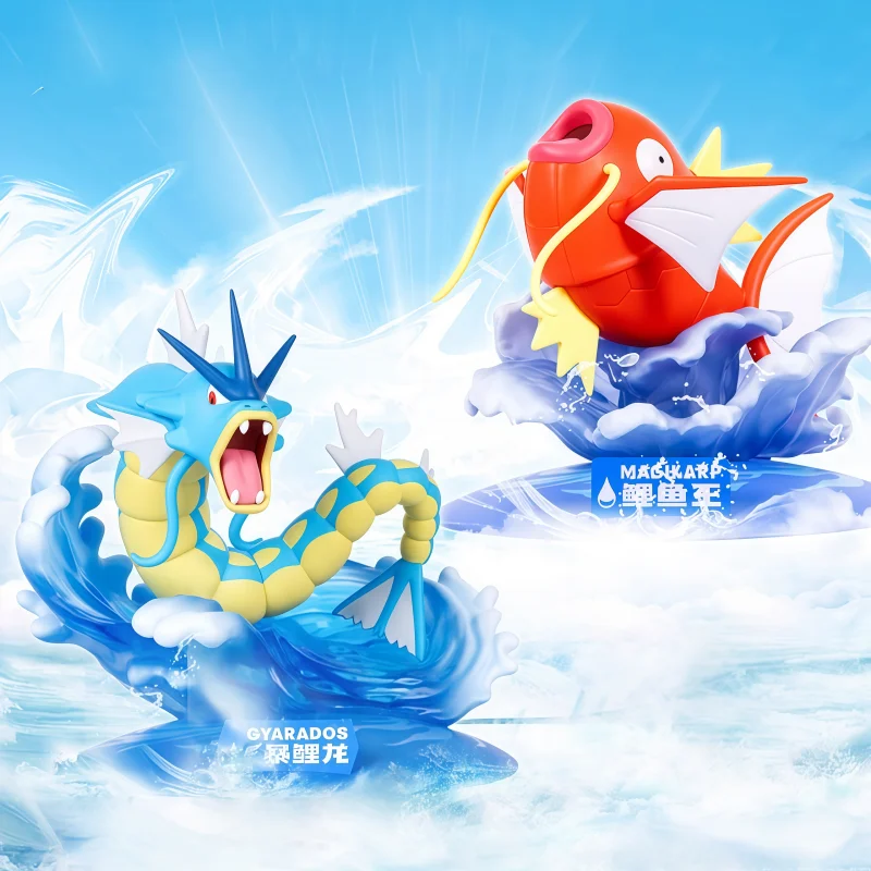 Funism Pokemon Magikarp Gyarados Evolution Set Figure Model Toy Desktop Ornament Collectible Official Birthday Gift