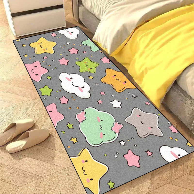 Cute Cartoon Carpet Children's Bedroom Decoration Soft Rug Washable Lounge Study Rug Non-Slip Balcony Kitchen Washroom Floor Mat