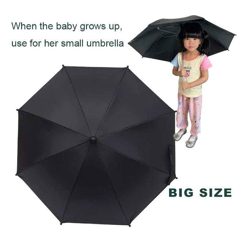 1pcs Detachable Baby Stroller Umbrella Adjustable Pram Baby Stroller Cover UV Rays Sun Shade Parasol Rain Protecter Outdoor Tool