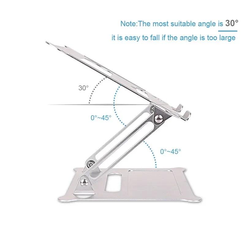 Soporte ajustable de aleación de aluminio para ordenador portátil, plegable, antideslizante, para Notebook, MacBook