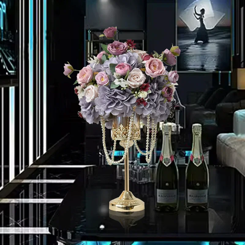 Retro hotel bar KTV table flower villa living room simulation decoration ornament dining table flower ornament