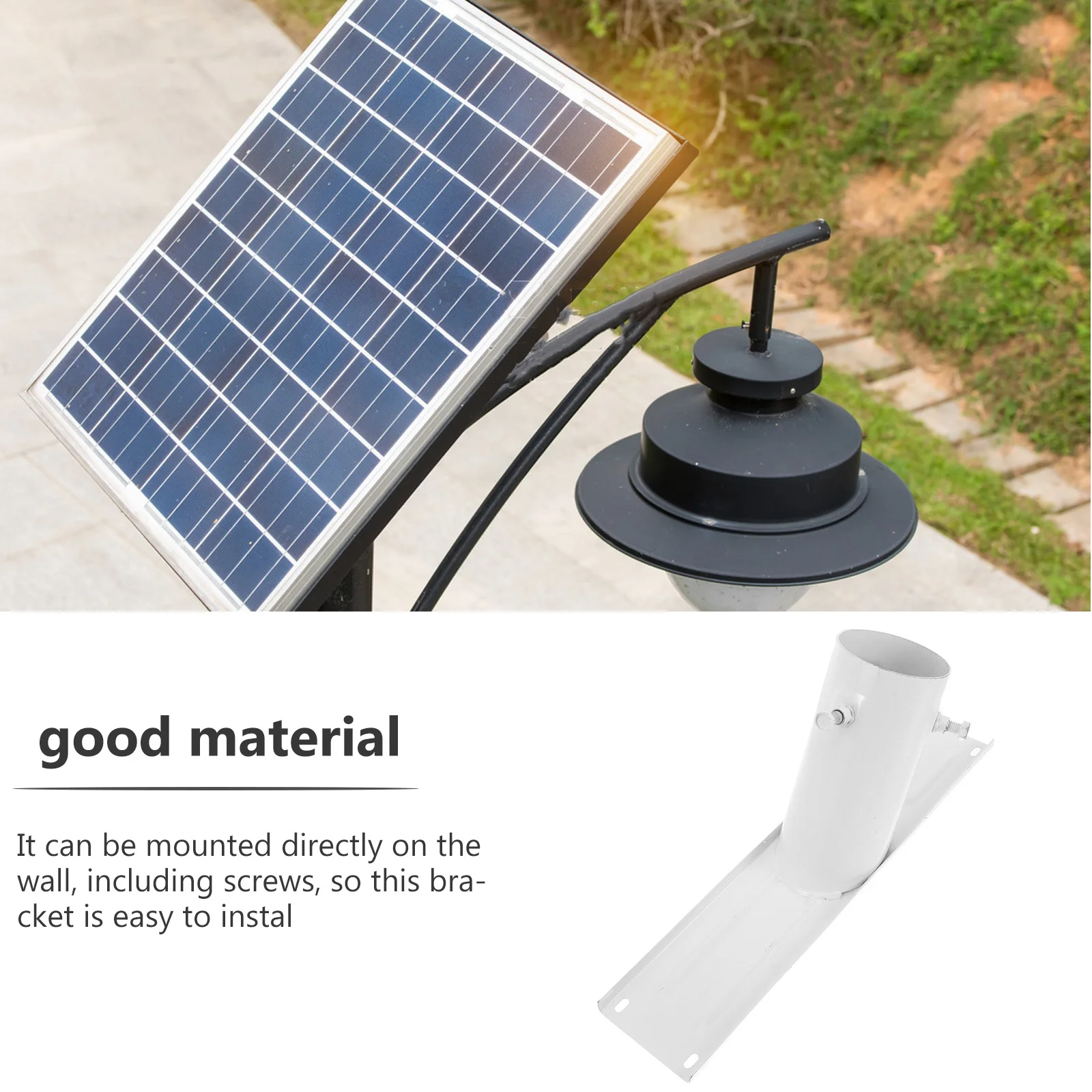 

1Set Solar Panel Bracket Iron Material Wall Mountable for Outdoor Street Light Installation Easy to Install and Replace Solar