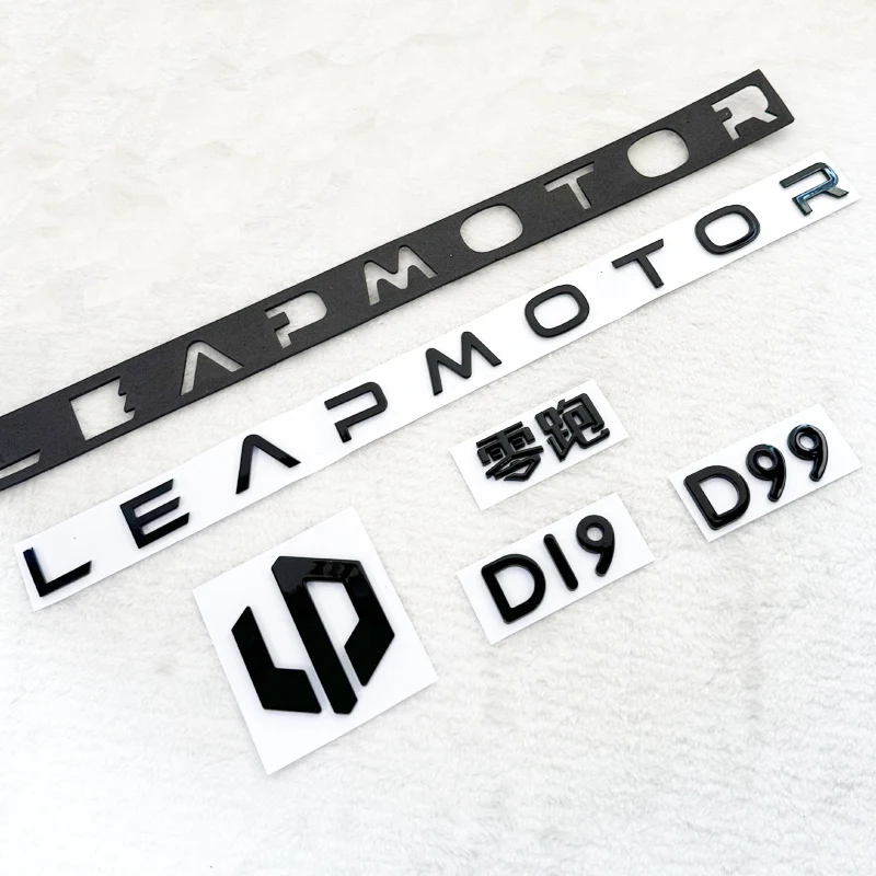ABS for LEAPMOTOR D19 D99 LingPao Car Front Hood Logo Cover Emblem Sticker Styling Auto Body Rear Trunk Badge Black Accessories