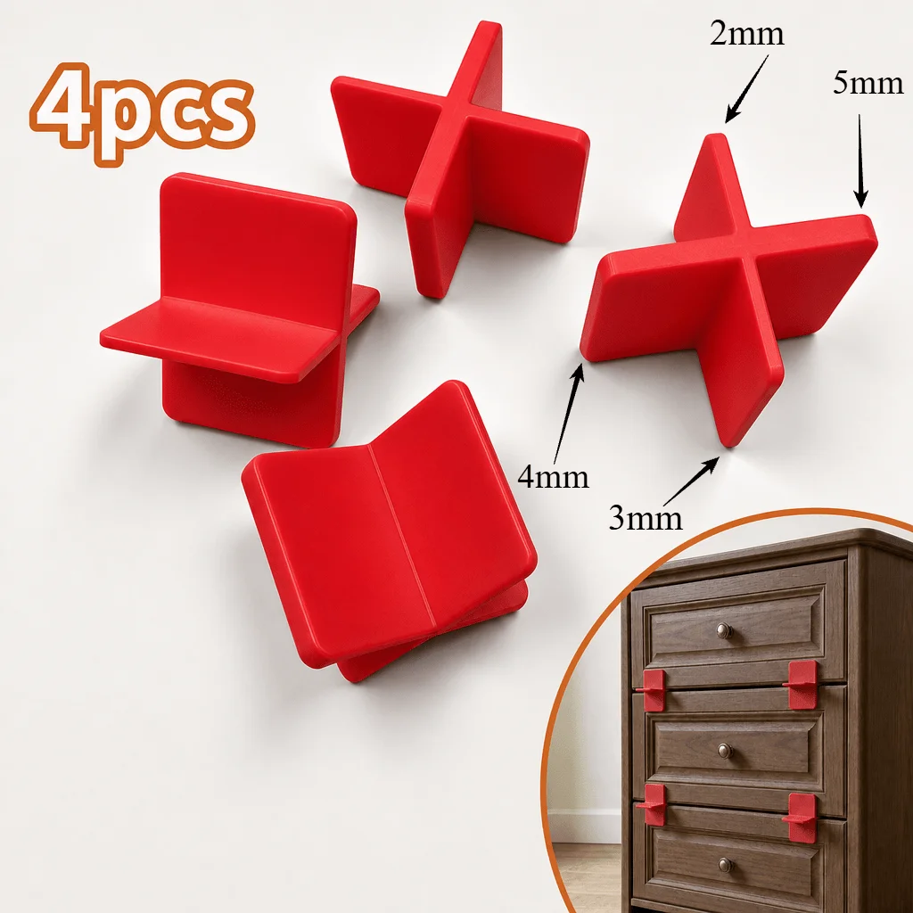 4-in-1 professional spacing gasket tool set, with multiple sizes and uniform gaps, equipped with 2/3/4/5mm gaskets