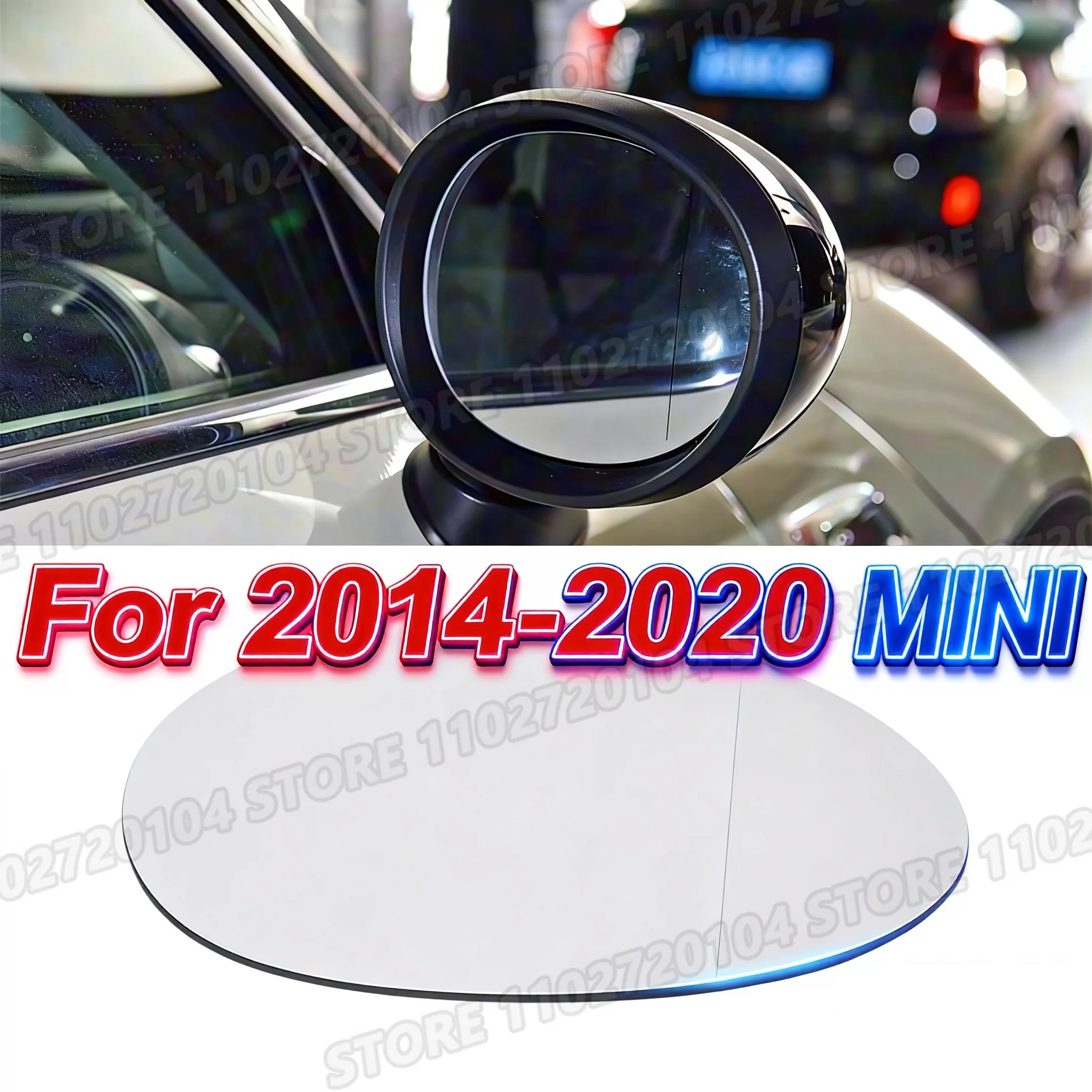 

for 2014-2020 BMW MINI F54 F55 F56 F57 F60 Driver Side Wing Heated Rearview Mirror Glass 51167366039 51167366040