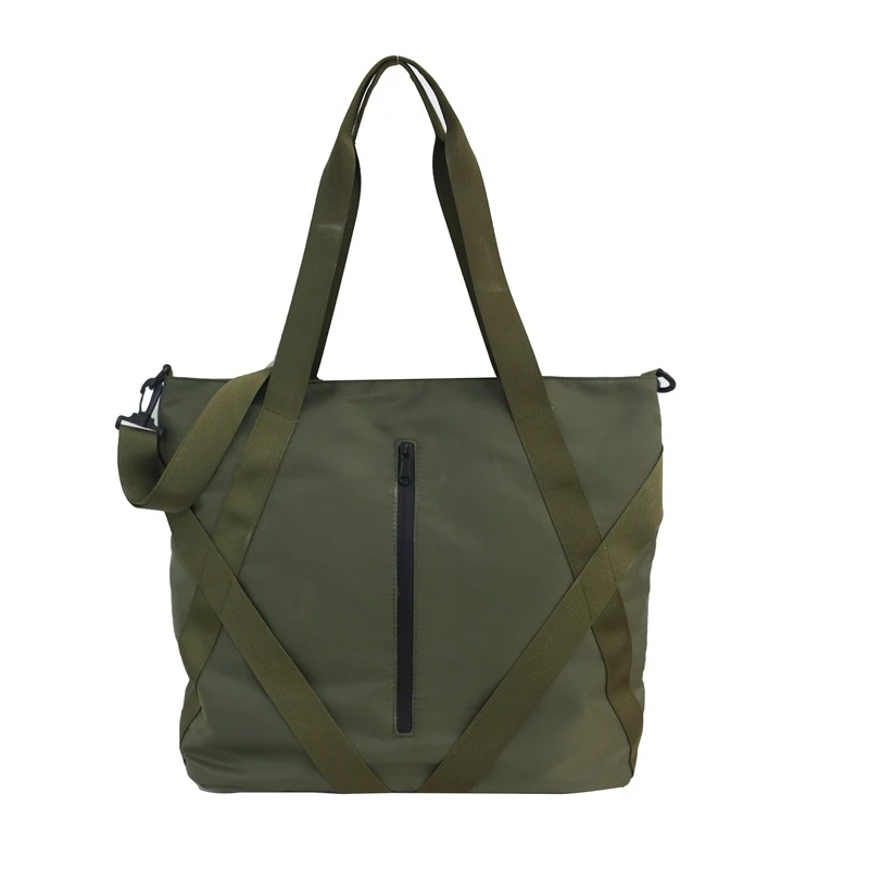 Vintage Style Nylon Tote Bag Large Capacity Casual Shoulder Crossbody Bag for Men Women