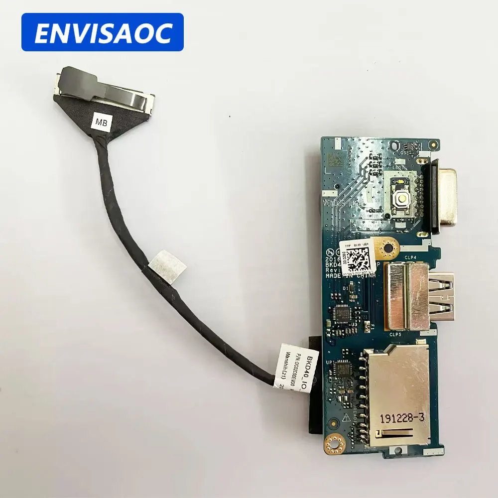 

For Dell Vostro 5468 P75G Laptop Card Reader VGA USB Jack Port Switch Power Button Board Cable Repairing BKD40 LS-D822P 03RJG2