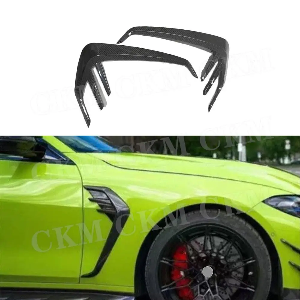 

Carbon Fiber Side Fender Vent Trims Fin Splitters Spoiler Accessories for BMW G80 M3 G82 G83 M4 2021+ Bodykits Decoration