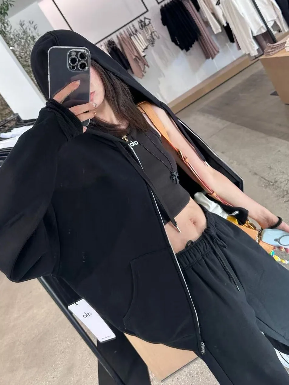 

Classic Hooded Zipper Sweatirt Long Sve Women's Jaet Autumn 2025 New Arrival Neutral Sle Other Material 00%