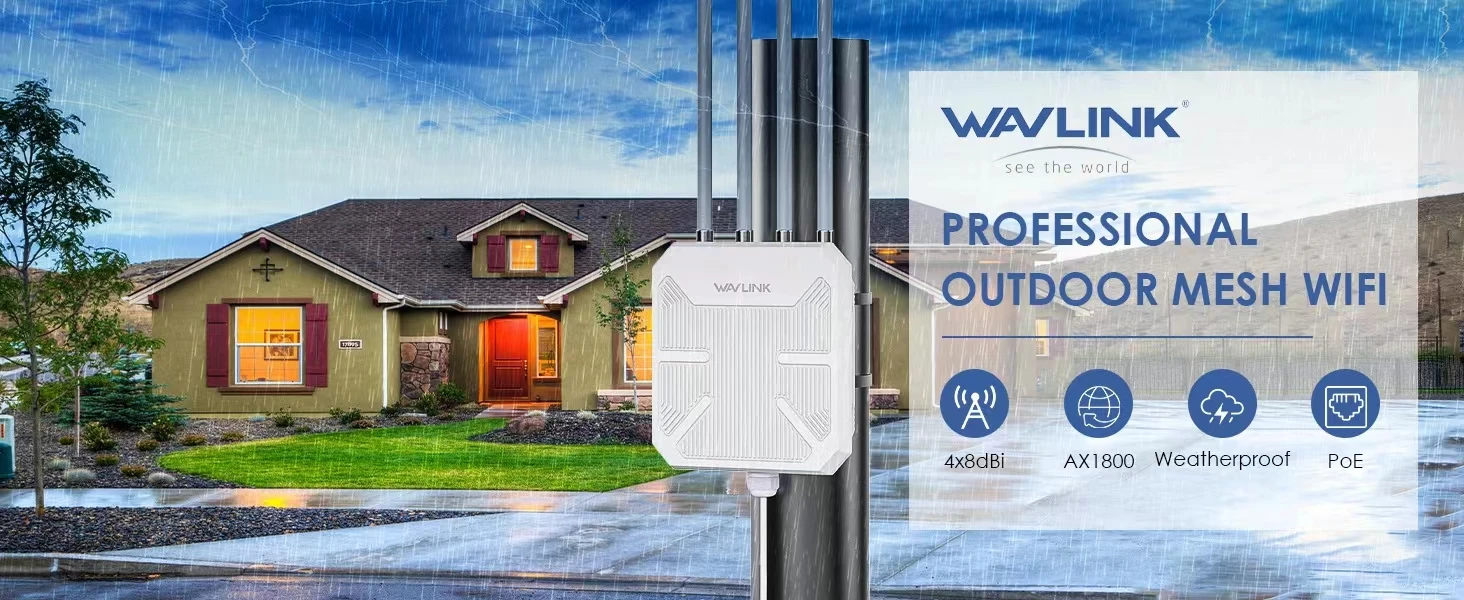 AX1800 Wavlink Repeater High Performance Home Wi-Fi Repeater For Stronger Wi-Fi Coverage