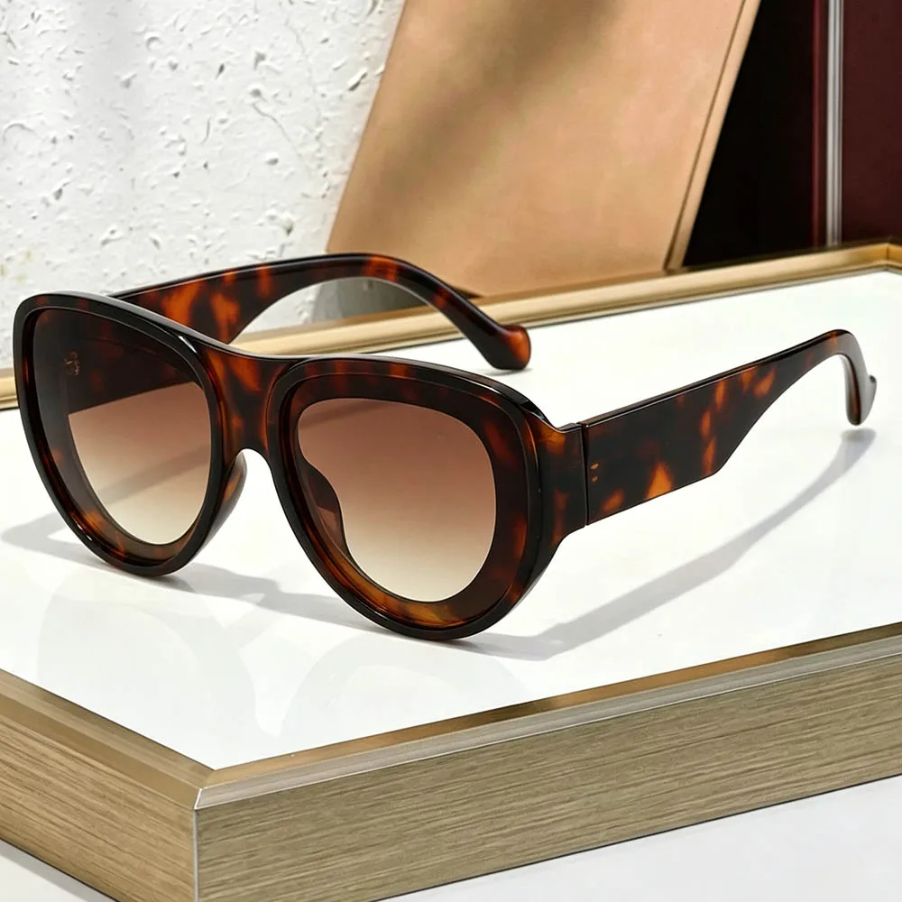 2026 New Patchwork Cat Eye Oversized Sunglasses Women Fashion Retro Pilot Large Frame UV400 Sun Glasses Unisex Hip Hop Eyewear