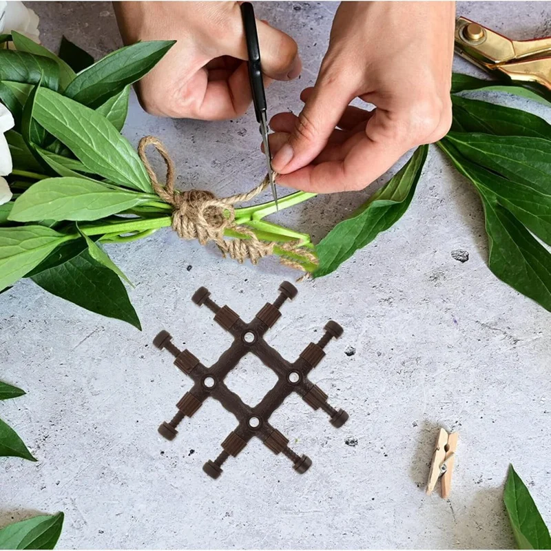 Flower Arrangement Holder Reusable Flower Grid Arranger Square Flower Frog Vase Insert