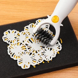 3 In 1 Die Brush Piercer Scraper Weeding Tools Easily Removing Excess Paper From Dies Must-Have Die Brush Tool with Foam Pad