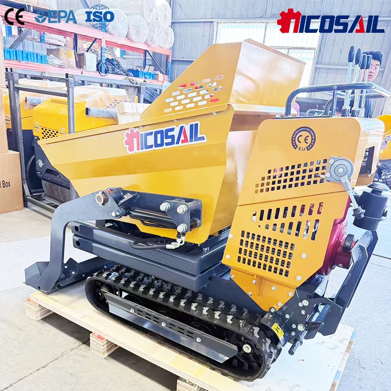 

Мини-самосвал на гусеничном ходу Custom Nicosail 500 кг, мини-погрузчик для ландшафтных работ и сельского хозяйства