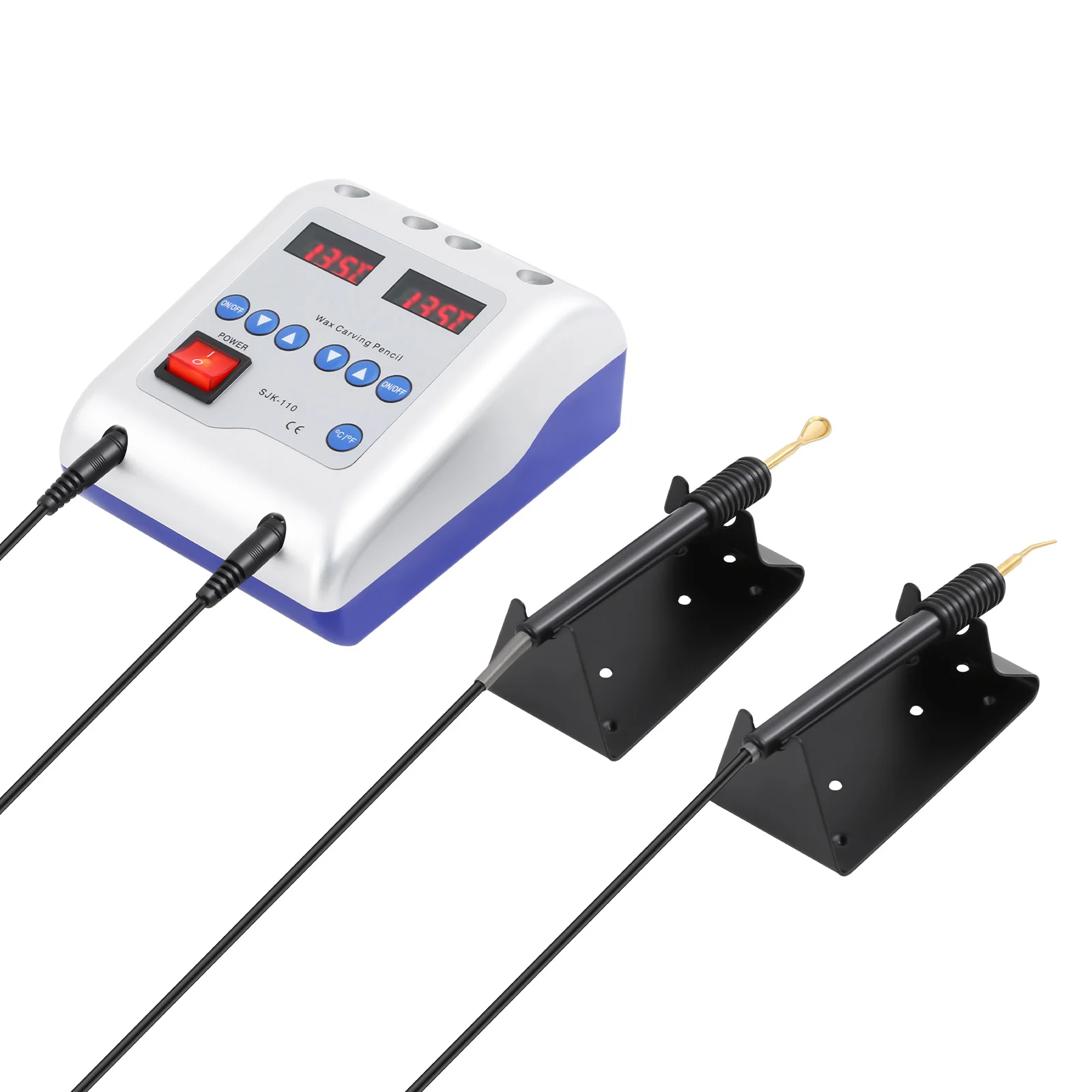 أداة نحت الشمع الكهربائية للأسنان، قلم مزدوج و6 أطراف أداة نحت الشمع مع شاشة LED لطب الأسنان وتجارة المجوهرات ونحت القالب #6