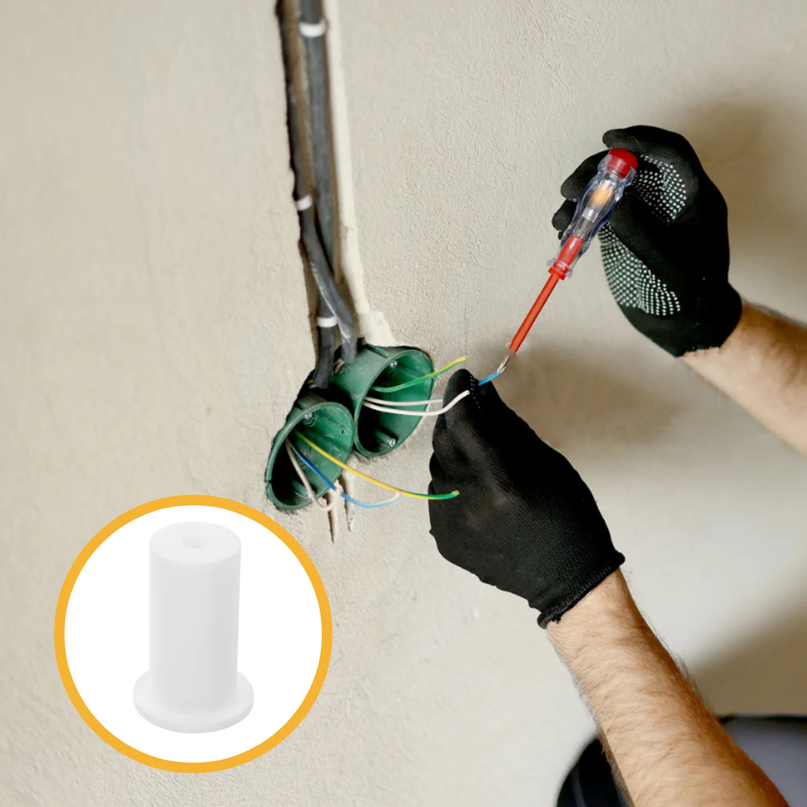 

2pcs Silicone Wall Hole Plugs Replacement Antenna Guard Easy Install Waterproof Dustproof Functional Wall Seal Covers Cable