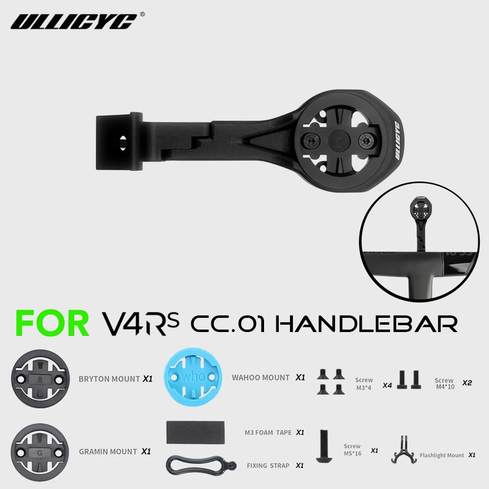 

For C68 V4RS CC.01 Integrated Handlebar Ullicyc Computer Gopro Mount Compatible with GPS/Garmin/Bryton/Wahoo Aluminum Alloy
