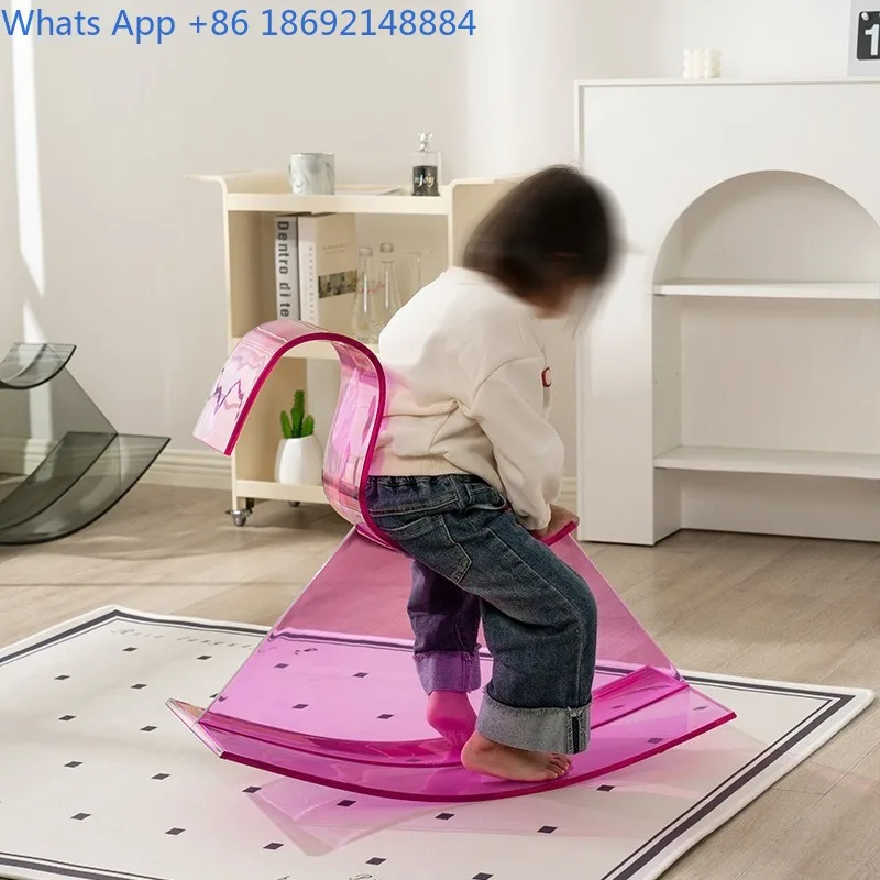 Creative Rocking Chair Rocking Horse Cute Simple Home Living Room Toy Transparent Plastic Low Stool