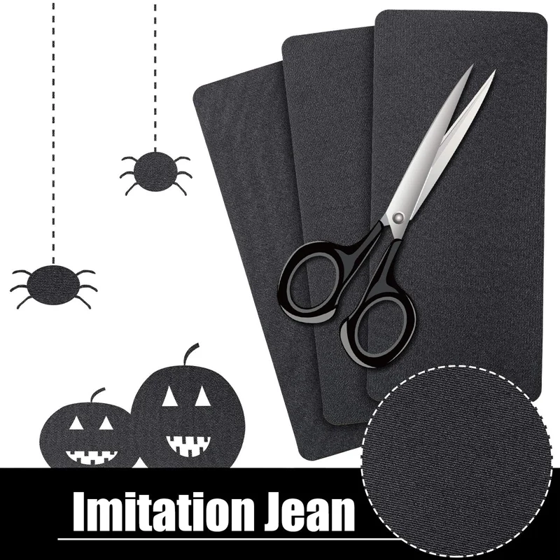 12 Pcs Iron-On Mending Fabric 4.92 X 11 Inch Iron On Clothes Patches For Mending Fix Pants Pockets Holes Knees Elbow