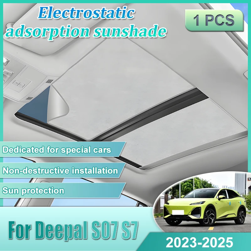 

Автомобильный люк на крыше, солнцезащитный козырек для Deepal S07 S7 2023 2024 2025, автомобильный электростатический адсорбционный солнцезащитный козырек на крыше, солнцезащитный козырек на крыше