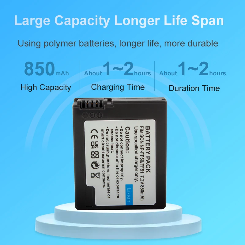 Аккумулятор для камеры NP-FF50 для Sony NP-FF51 NP-FF51S NP-FF50 BPF-500, аккумулятор для Sony DCR-IP220E DCR-IP200K DCR-PC107 DCR-PC350