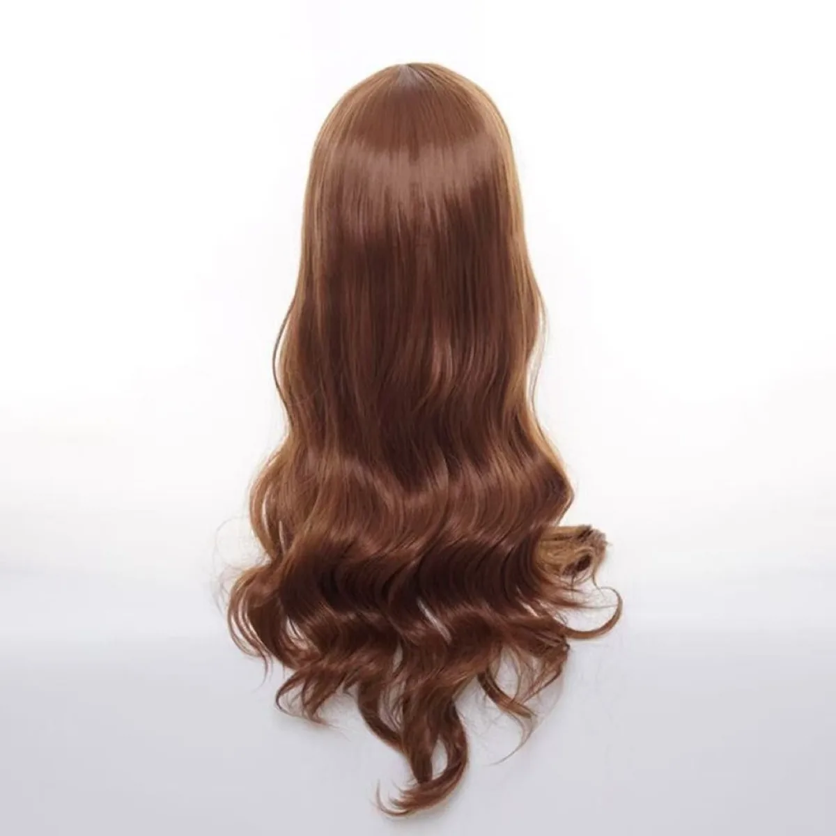 Große gewellte lange Perücke für den täglichen Gebrauch für Hori Kyouko, Horimiya Cosplay, spezieller brauner Seitenteil, realistische Kopfhaut