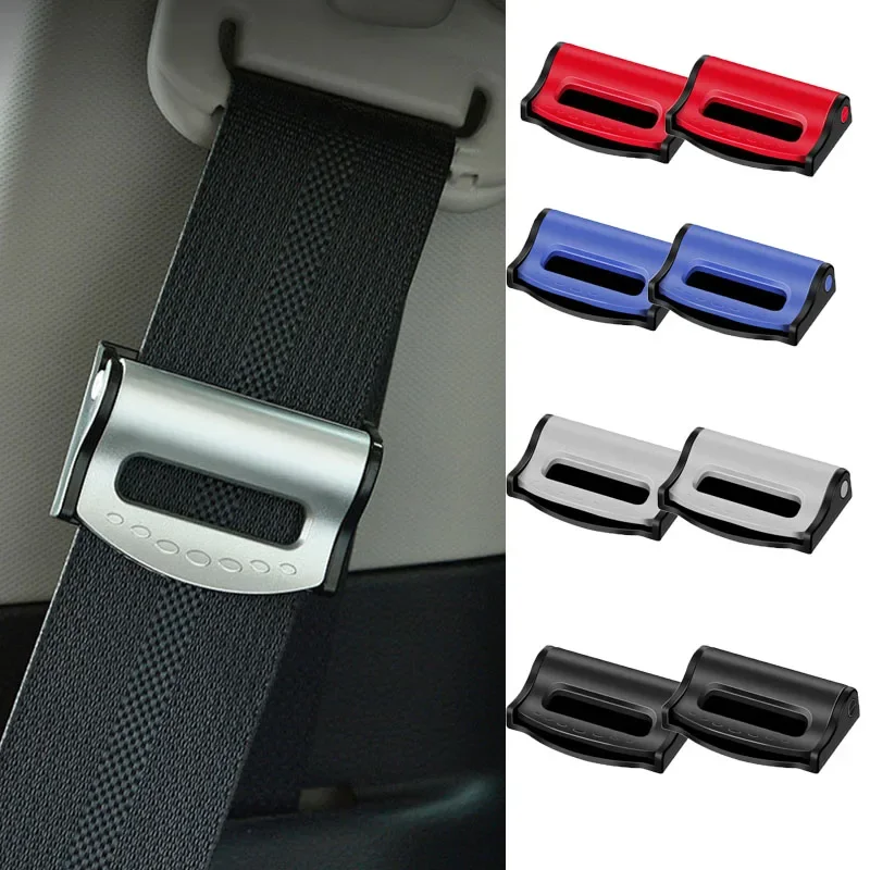 2/4PCS Car Safety Seat Belt Buckle Clip Seatbelt Stopper Adjuster Clip To Relax Shoulder Neck Car Strap Clips Car Accessories