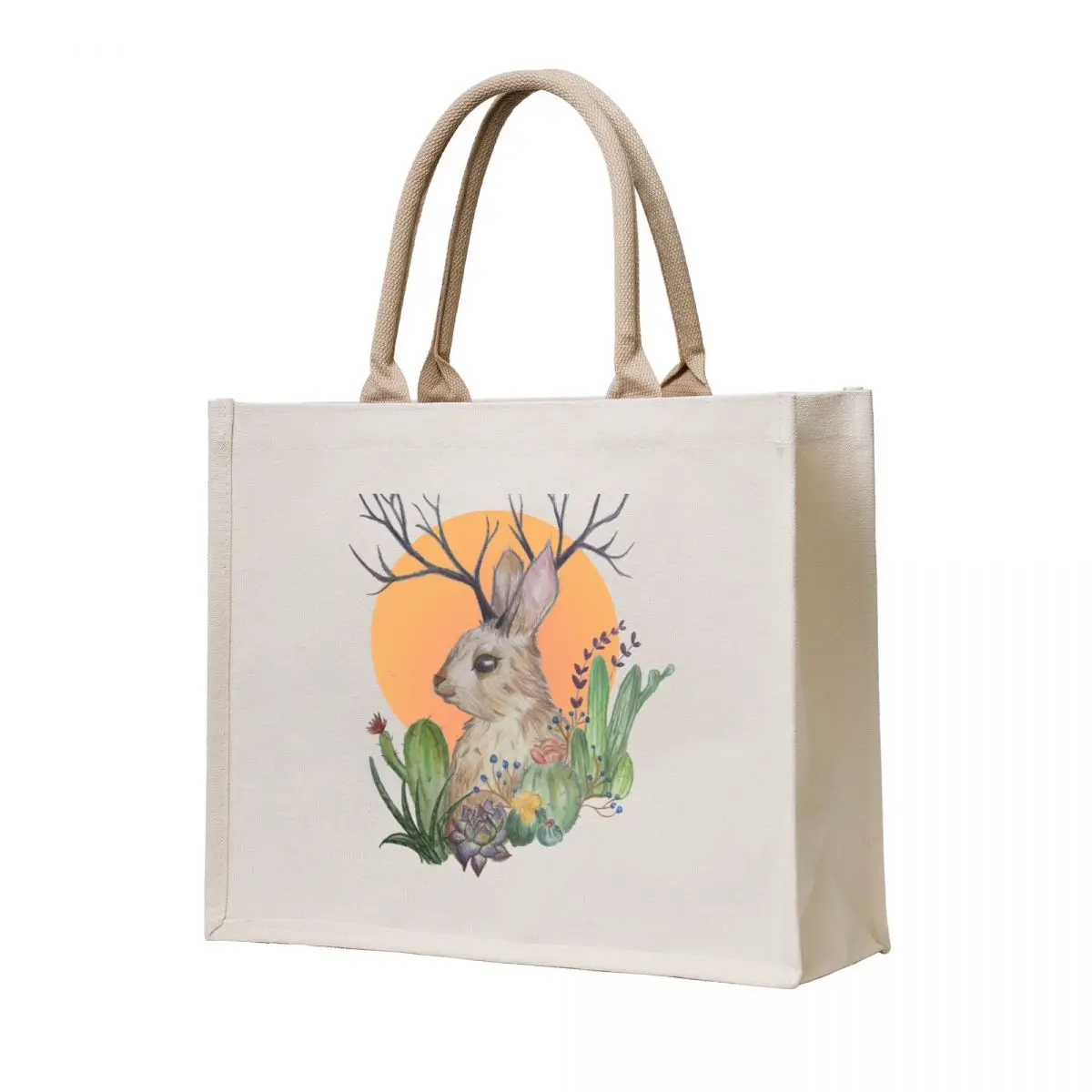 Jackalope Sunrise Tote Bag custom canvas bag Fabric bag Shopper shopping cart bags