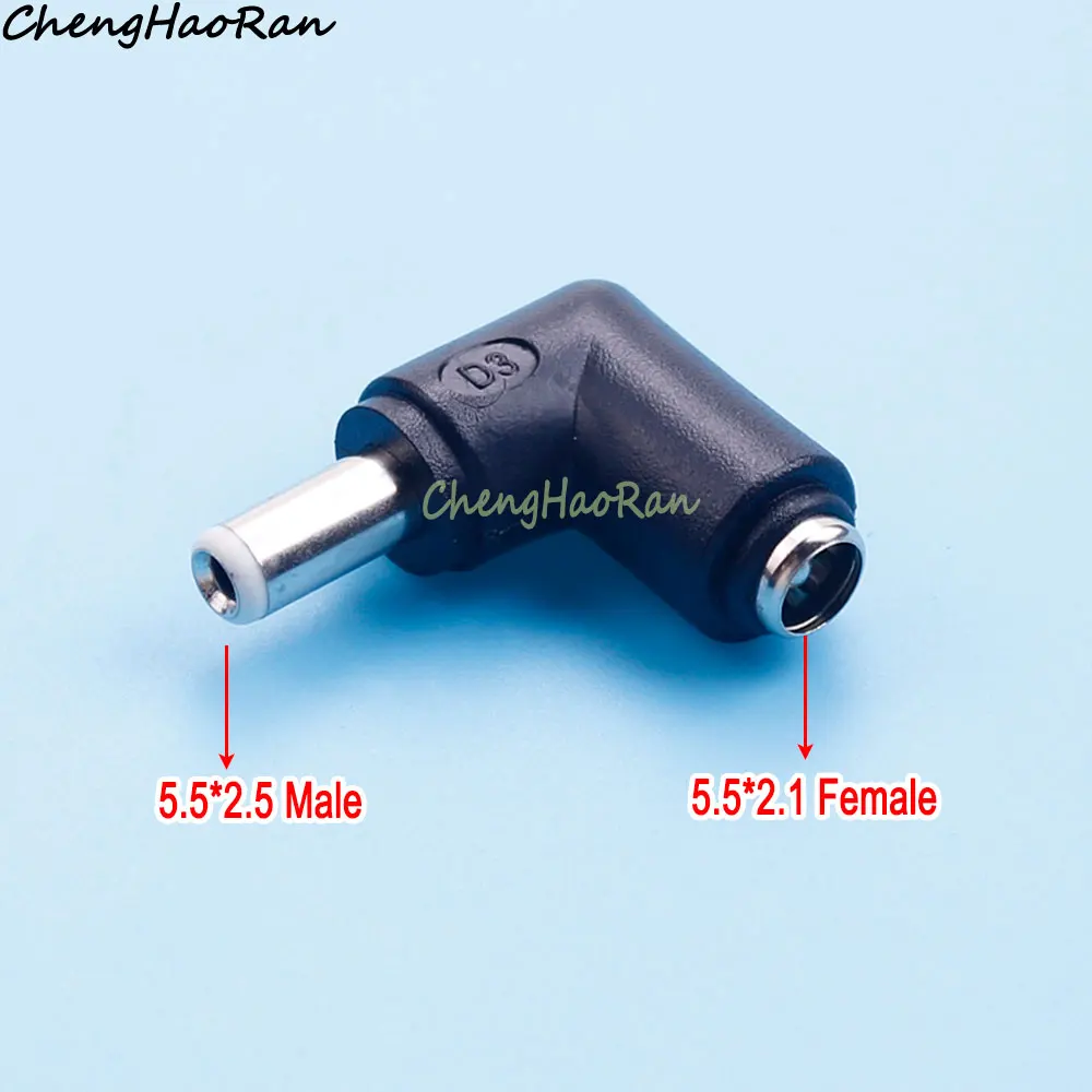 DC-Steckverbinder 5,5*2,1 Buchse auf 5,0*3,0 5,5*2,5 4,0/4,8*1,7 5,5*1,7 3,5*1,35 mm Stecker Netzteil DC-Stecker 90-Grad-Verbinder – Detail 4