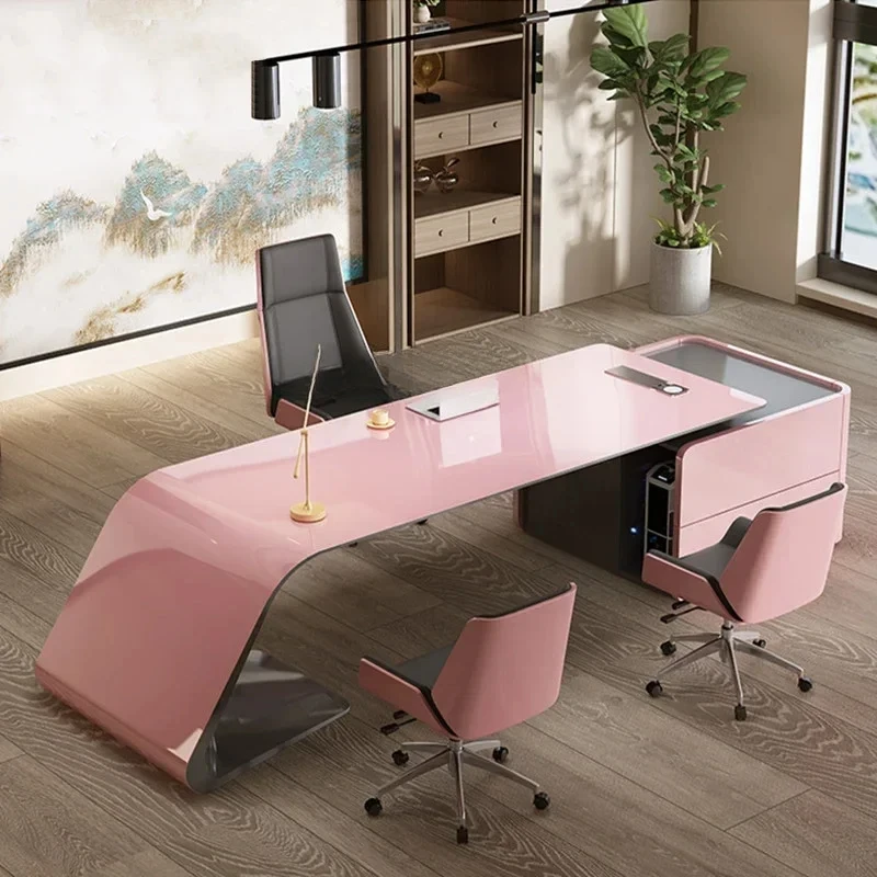 C Simple Modern Fashion President Manager Supervisor Desk Taipan Painting Boss Desk