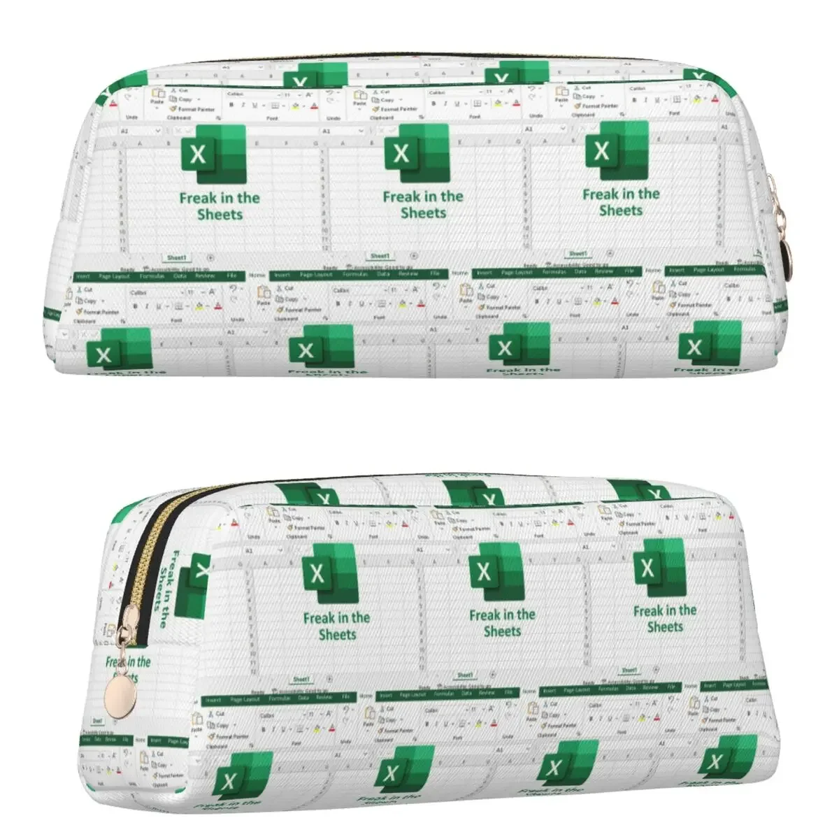 Freak In The Sheets Excel Spreadsheet Pencil Cases Student School Pen Box Pencil Bag Pencil Pouch Storage Stationery Supplies