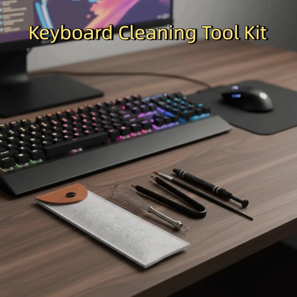 

4/6pcs Professional Keyboard Cleaning Tool Kit with Storage Bag Household Keycap Lube Brush Mini DIY Keyboard Disassembly Tool