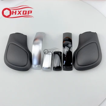 Czarny chrom z zamszową gałką zmiany biegów z boczną osłoną DSG Emblemat do VW Golf 6 7 R GTI Passat B7 B8 CC R20 Jetta MK6 GLI