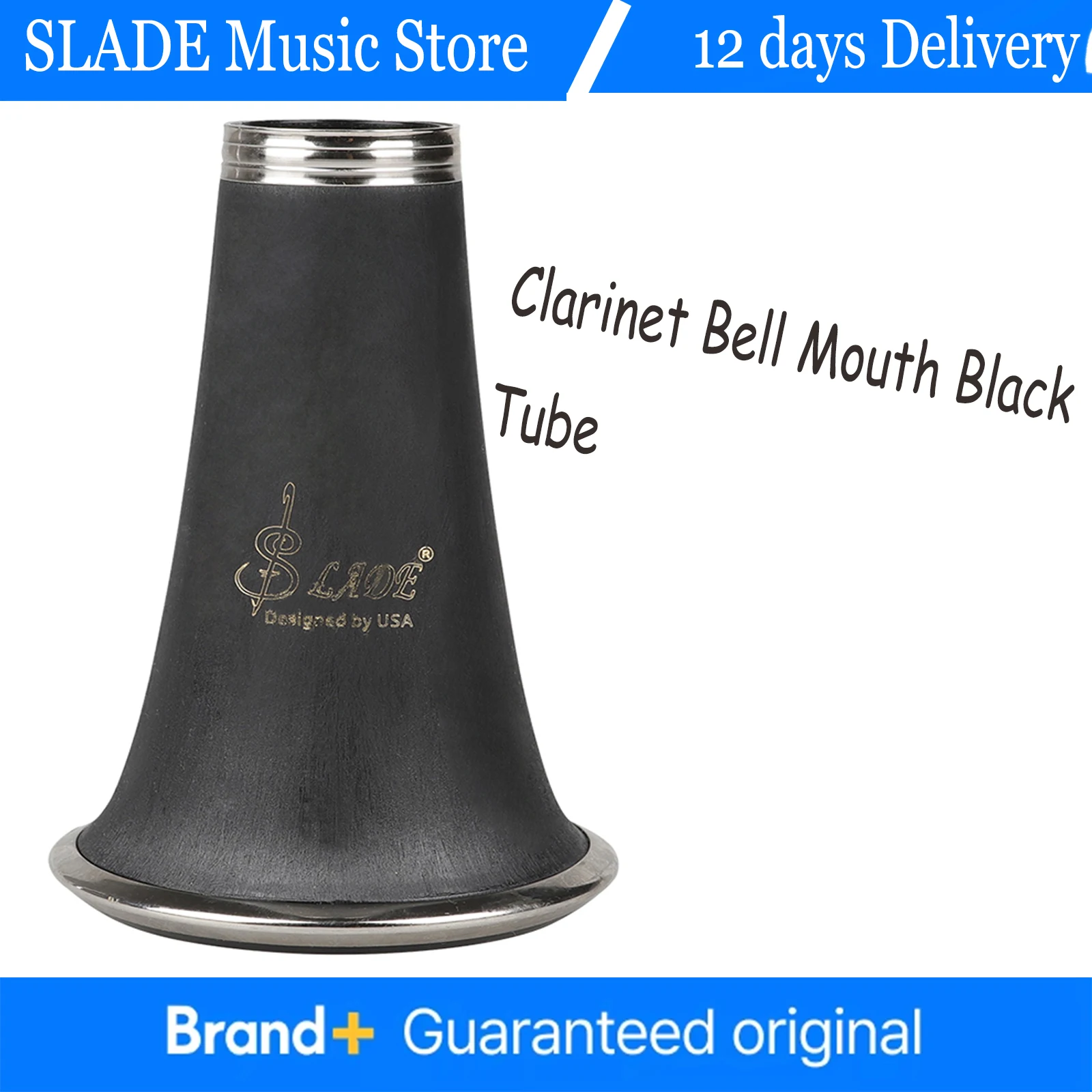 Clarinet Bell Barrel Bb Clarinet Bell Mouth ABS Bakelite Replacement Part for B Flat Clarinet Woodwind Instrument Accessories