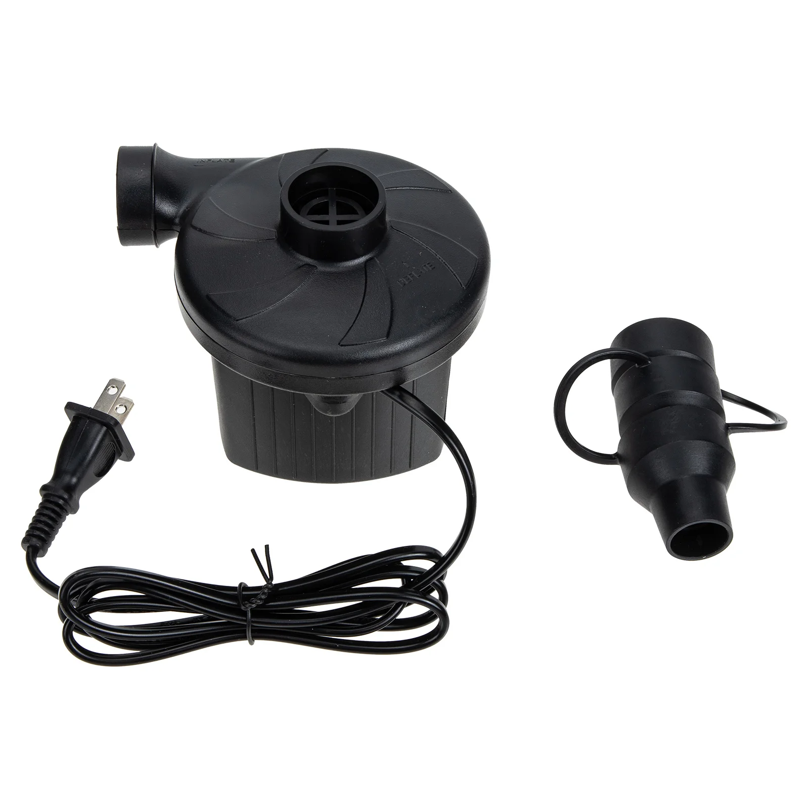 Elektryczna pompka powietrza, lekka, przenośna, dwufunkcyjna, do materacy, basenów, pontonów, kompresor, wtyczka US.