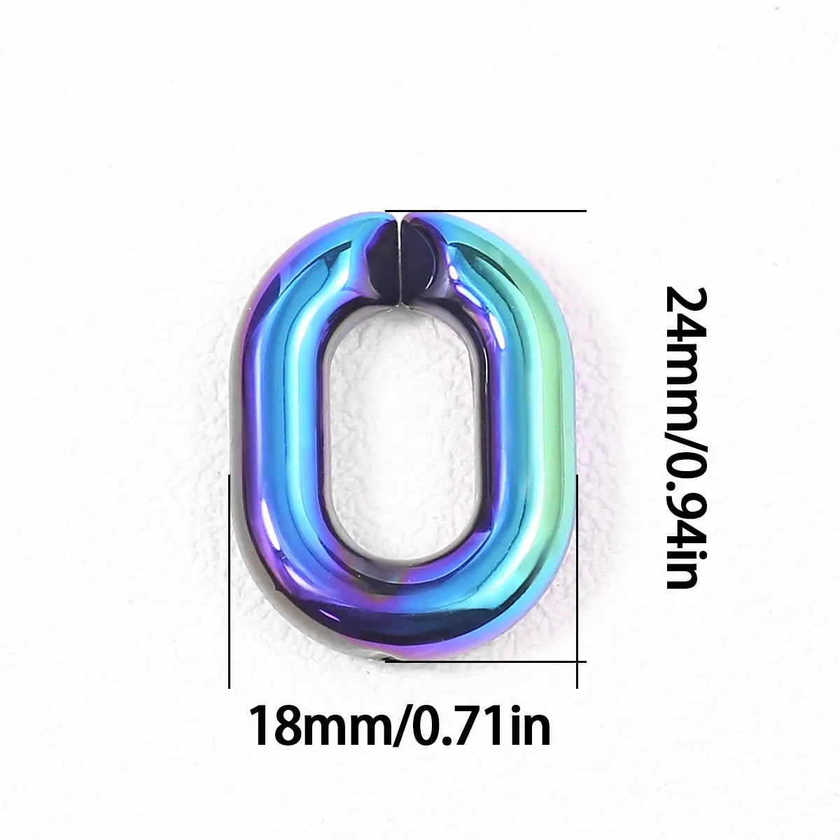 18*24mm Acrylic U-Shaped Chain in Black and Colorful Handmade DIY for Jewelry Making Bracelet Accessories