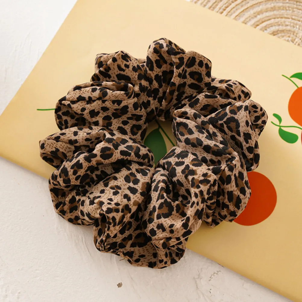 

3Pcs Leopard Print Hair Scrunchies Elastic Ties Decorative Ponytail Holders for Girls Women Scrunchie Hair Ties