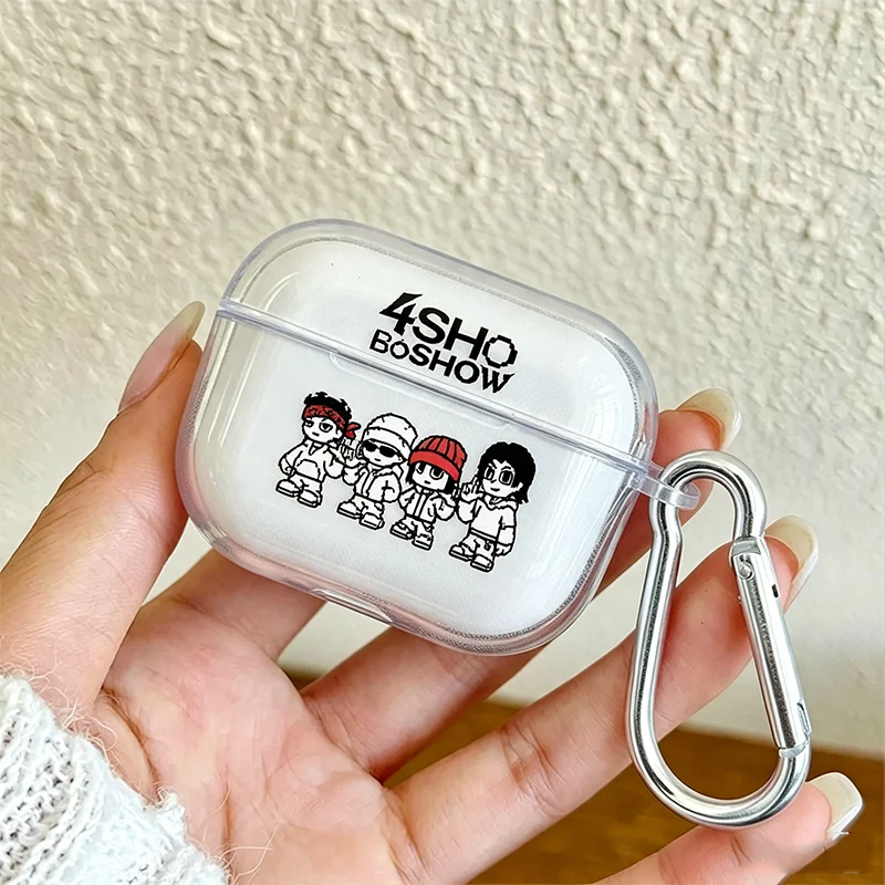 Korea Band LNGSHOT Protective Case for Airpods Pro2/3 OHYU RYUL WOOJIN LOUIS  TPU caver Case for AirPods 4/3/2/1 Fans gift