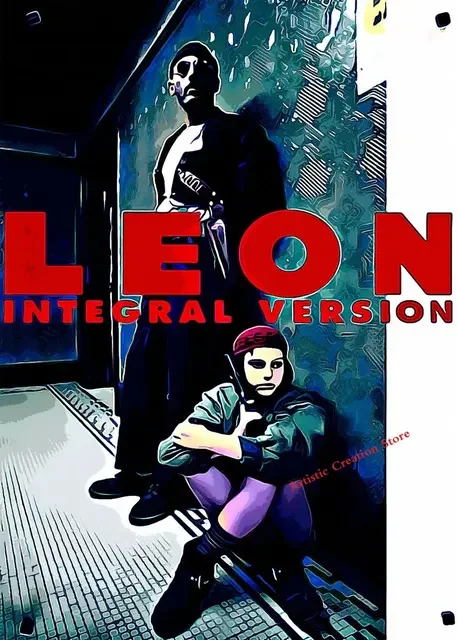 Leon Filmplakaten 90s Klassieke Filmkunst Canvas Schilderij Afdrukken voor Moderne Woonkamer Cinema Koffie Wandkunst Huisdecoratie