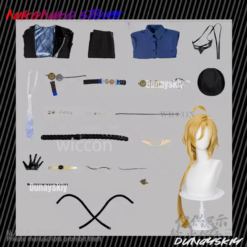 هوغو كوسبريف ZZZ لعبة Zenless منطقة صفر زي وسيم مصاص دماء موحدة معطف الدعائم الباروكات جيراي كي رجل امرأة بنات كوسفخ