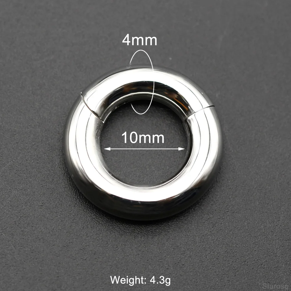 Glatter, aufklappbarer Edelstahl-Segment-Reifenring, 00 g, großer Septum-Clicker, BCR PA-Piercing, Nasenring, Ohrdehner-Gewichte