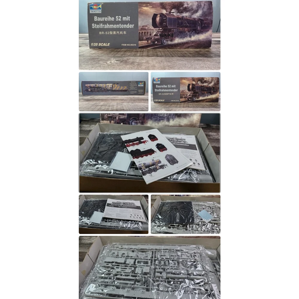 

Коллекционная пластиковая сборная модель паровоза Trumpeter 00210 в масштабе 1/35, немецкий Kriegslokomotive Br52 Br-52