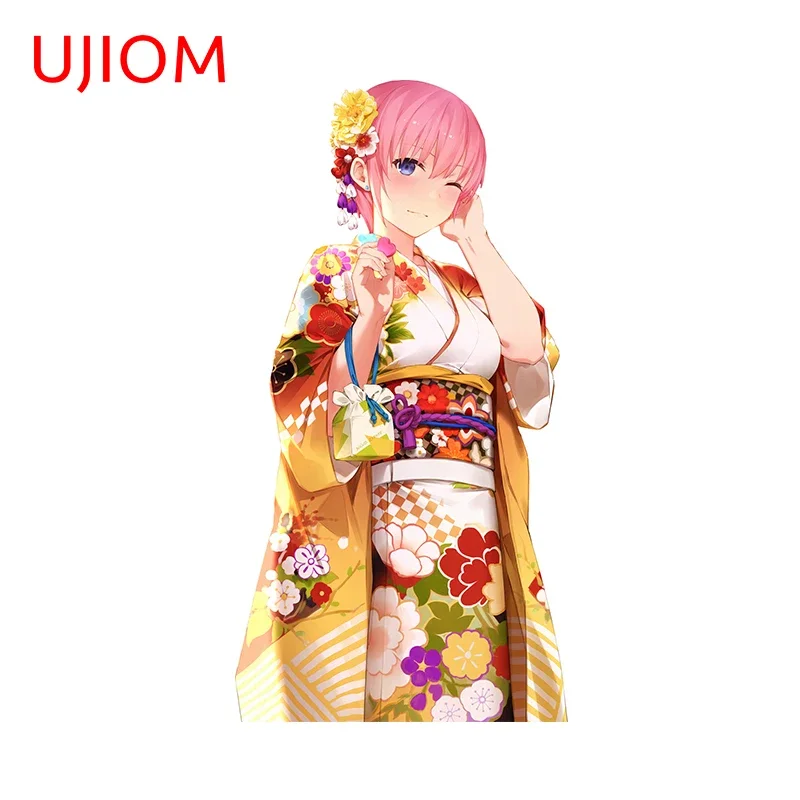 UJIOM 13cm × 6.8cm Kimono Nakano Ichika Wall Sticker Beautiful Anime Girl Decals Dreamy Fashionable Game Room Wallpapers Decor
