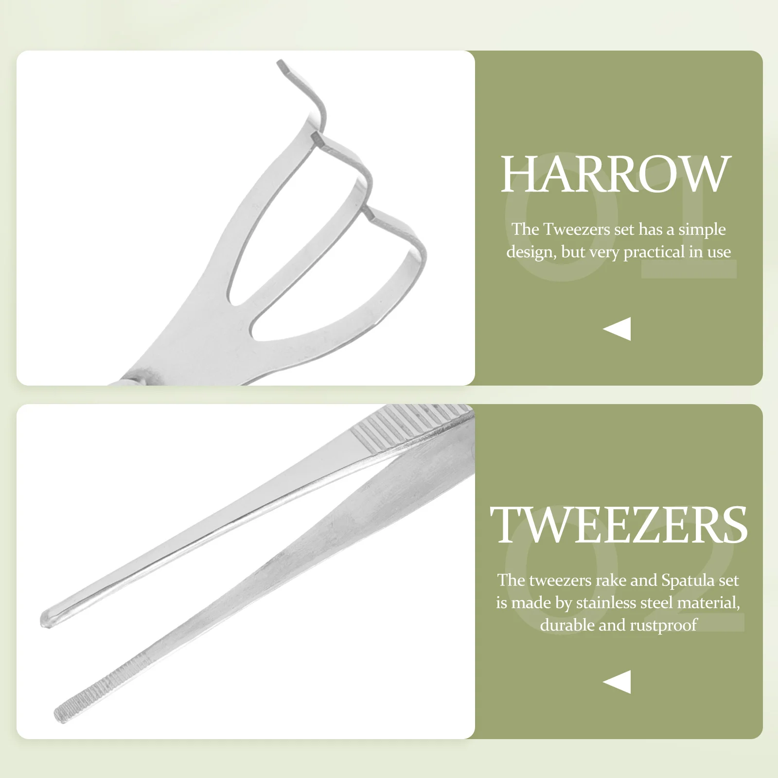 

1 Set Bonsai Tools Stainless Steel Rake Tweezers Spatula Set For Plants Small Garden Tool Kit Bonsai Scraper Tools Portable