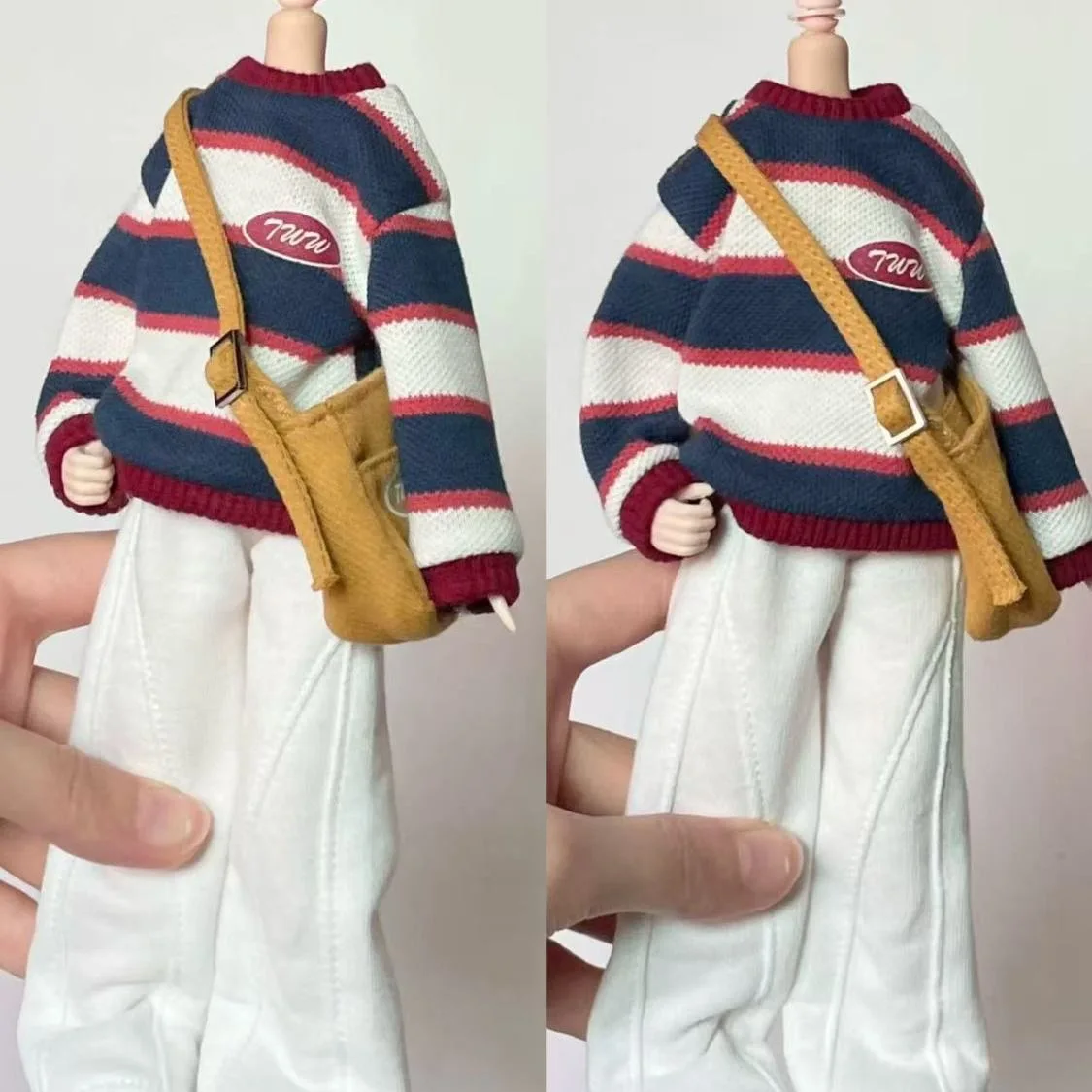 

ob24 Одежда Bjd, костюм, маленькая кукла BJD 1/6, комплект аксессуаров, повседневная повседневная одежда с сумкой на плечо, высокое качество ручной работы