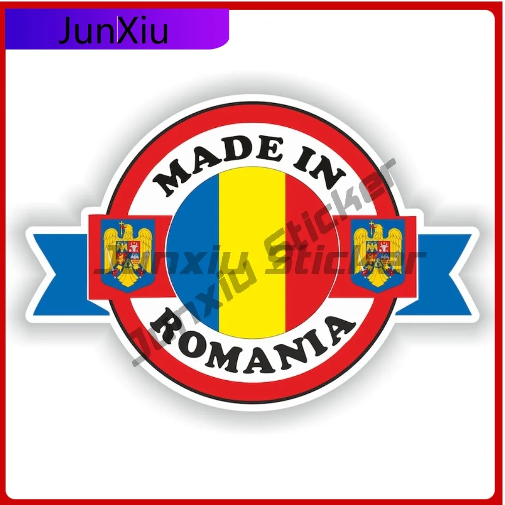 

Romania Made in, Sticker Flag Cute Car SUV Fade Resistant Exterior Parts Vinyl Decal For Car Truck SUV Window Bumper Laptop